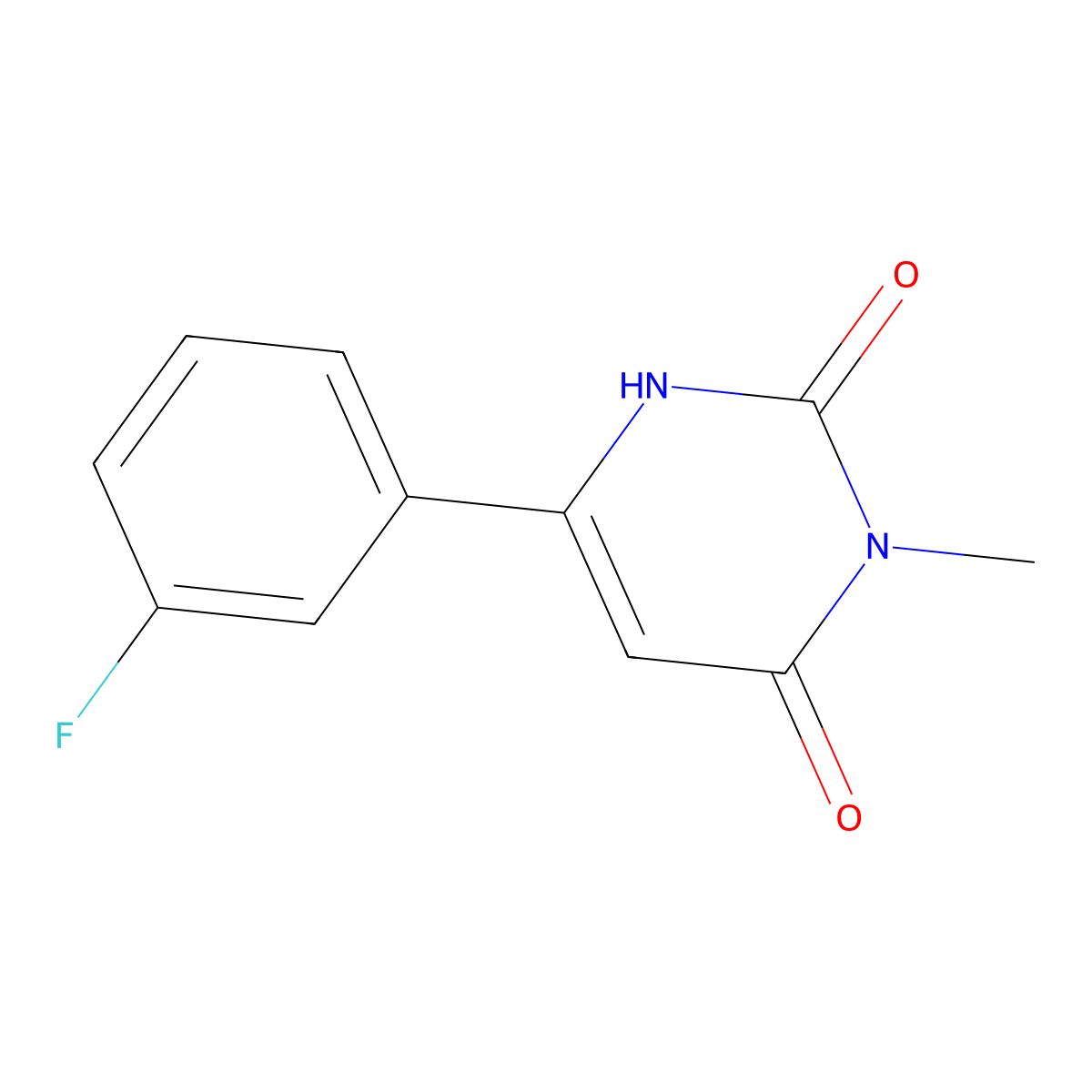 6-(3-Fluorophenyl)-3-methyl-1,2,3,4-tetrahydropyrimidine-2,4-dione molecular structure, CAS 2098101-85-8