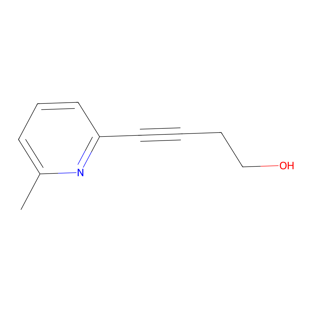 4-(6-Methyl-2-pyridinyl)-3-butyn-1-ol molecular structure, CAS 2098103-61-6
