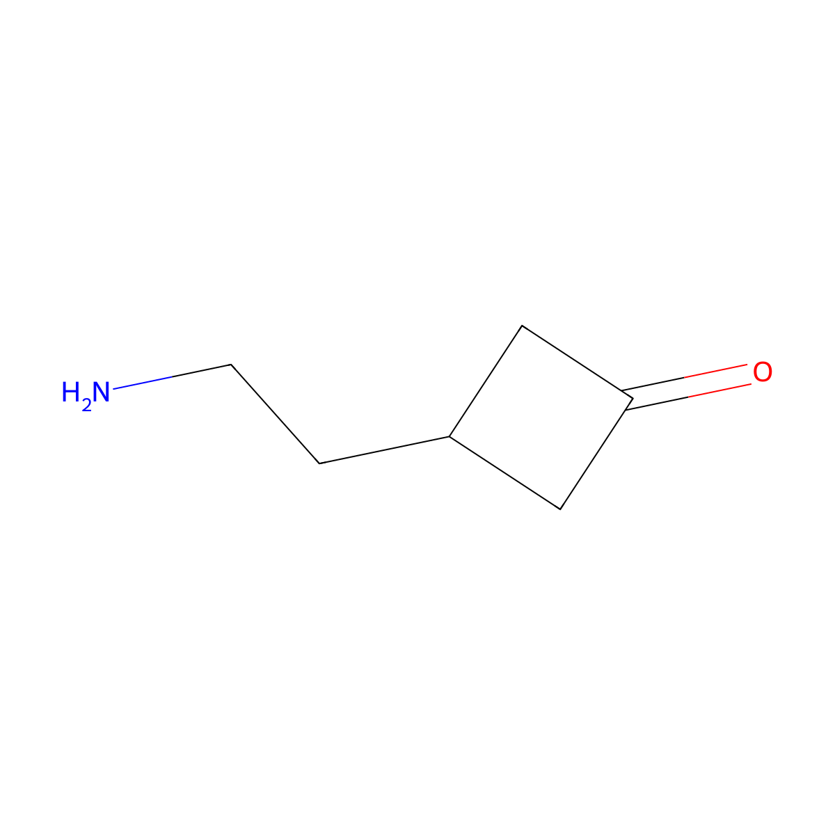 3-(2-Aminoethyl)cyclobutan-1-one molecular structure, CAS 2098106-89-7
