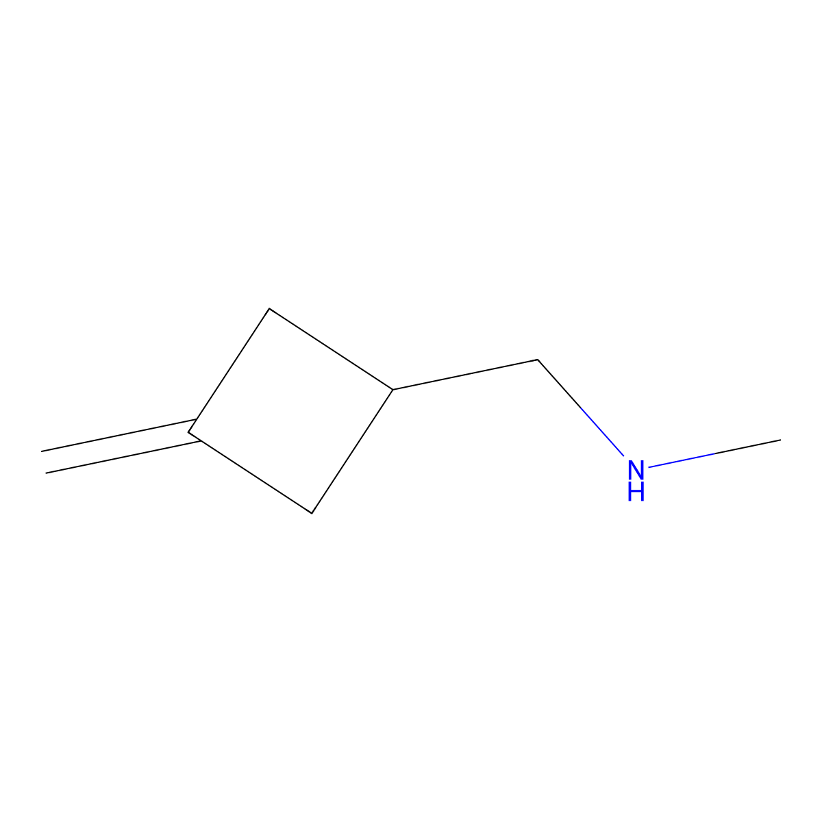 Methyl[(3-methylidenecyclobutyl)methyl]amine molecular structure, CAS 2098109-22-7