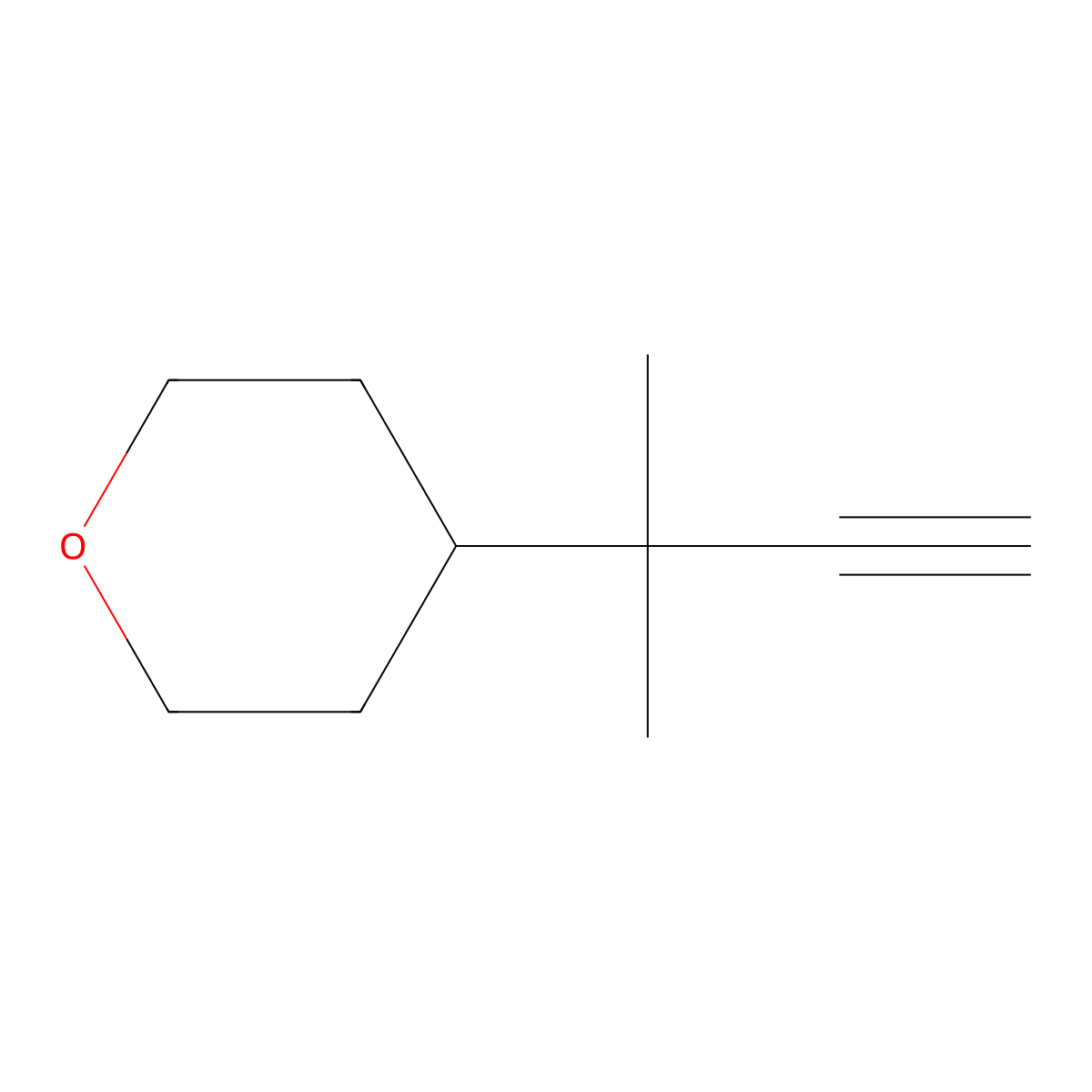 4-(2-Methylbut-3-yn-2-yl)oxane molecular structure, CAS 2098112-91-3