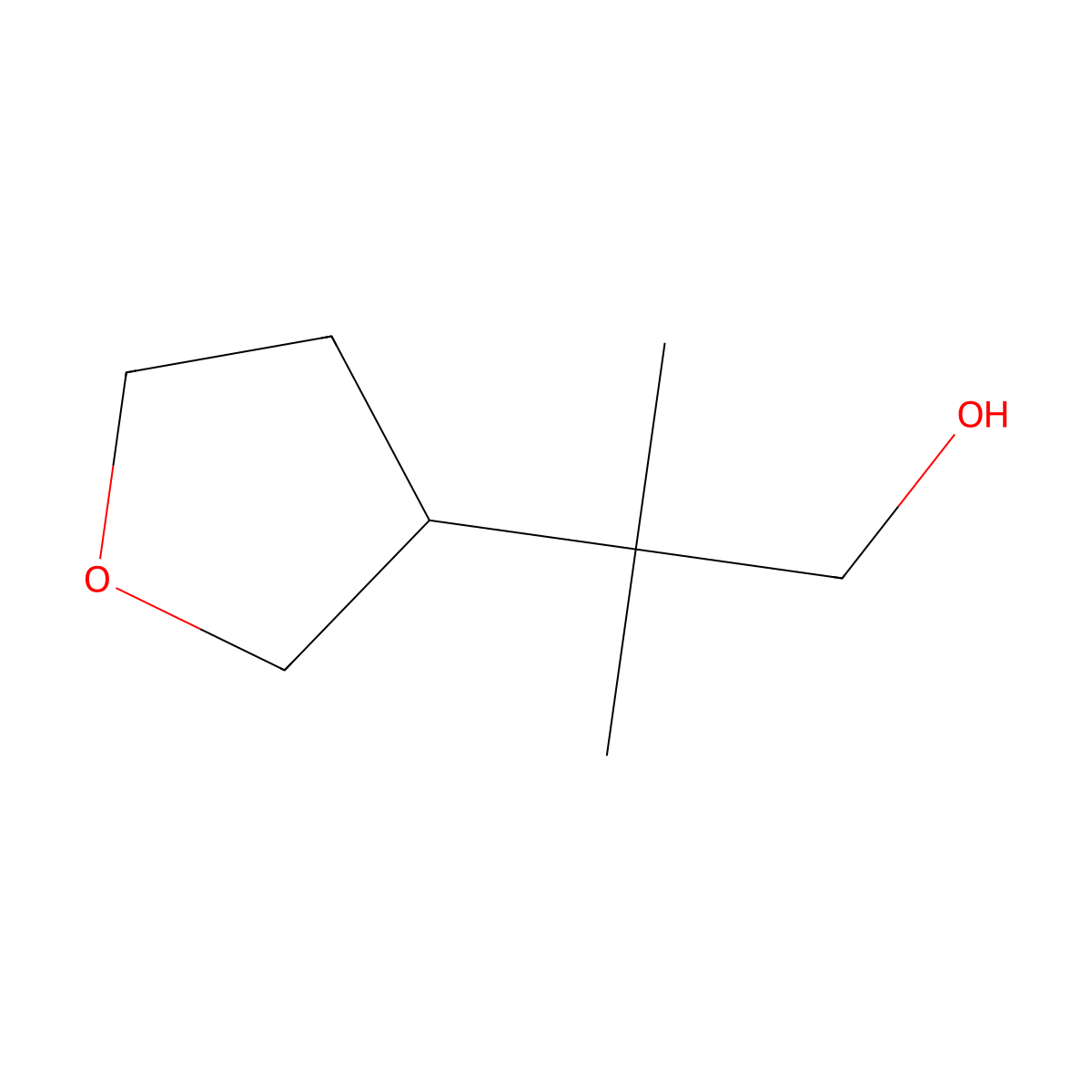 2-Methyl-2-(oxolan-3-yl)propan-1-ol molecular structure, CAS 2098112-97-9