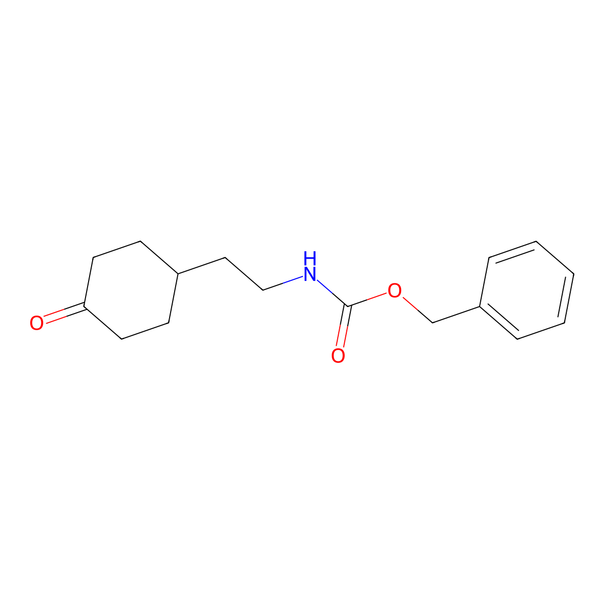 Benzyl (2-(4-oxocyclohexyl)ethyl)carbamate molecular structure, CAS 2098113-21-2