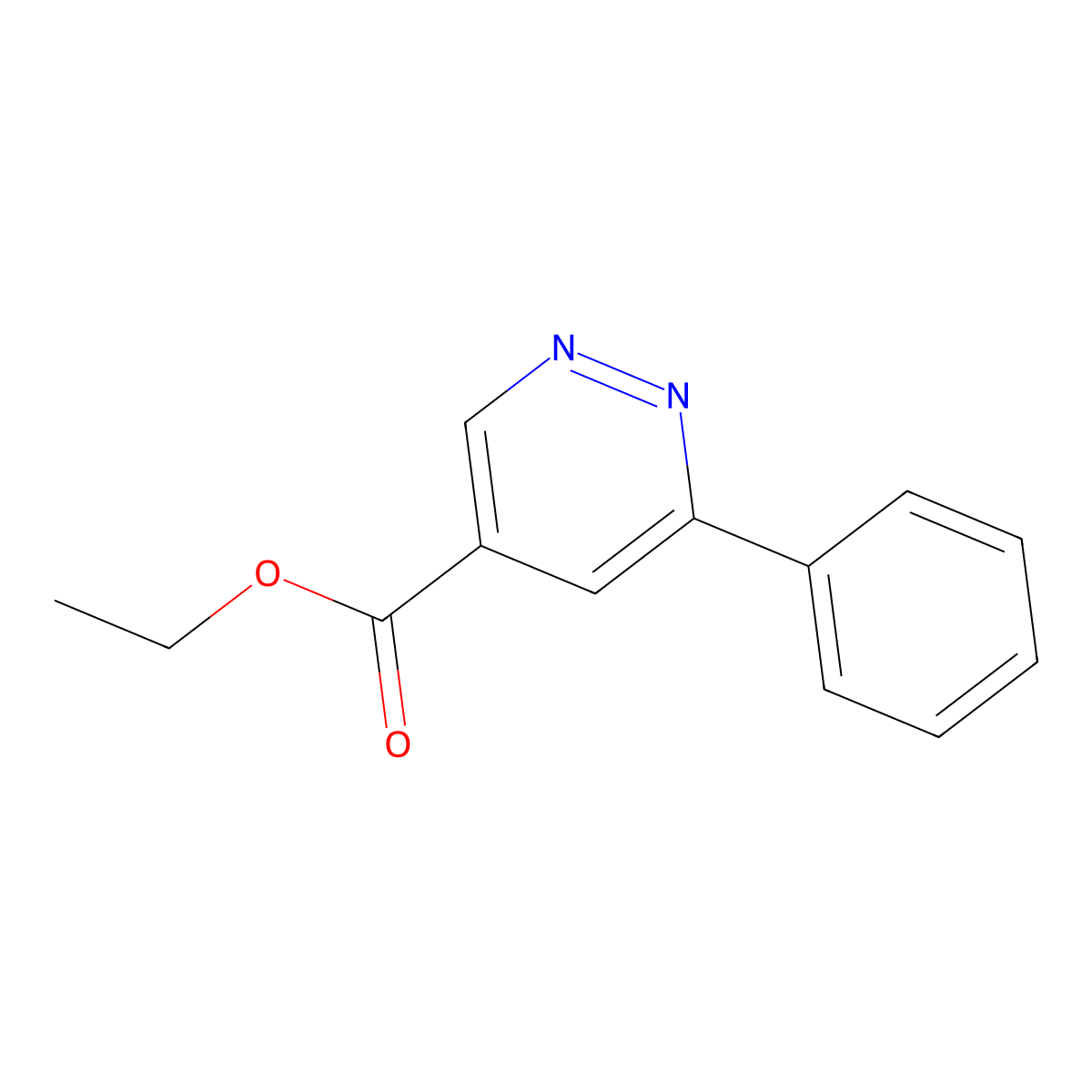 Ethyl 6-phenylpyridazine-4-carboxylate molecular structure, CAS 2098113-29-0
