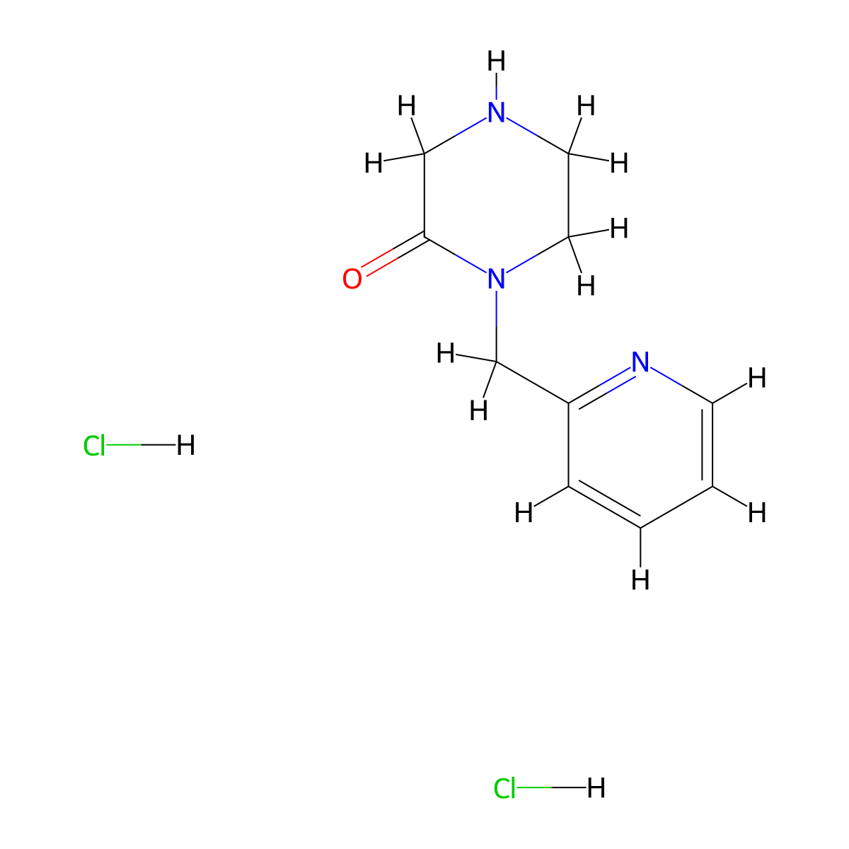 1-[(Pyridin-2-yl)methyl]piperazin-2-one dihydrochloride molecular structure, CAS 2098113-77-8