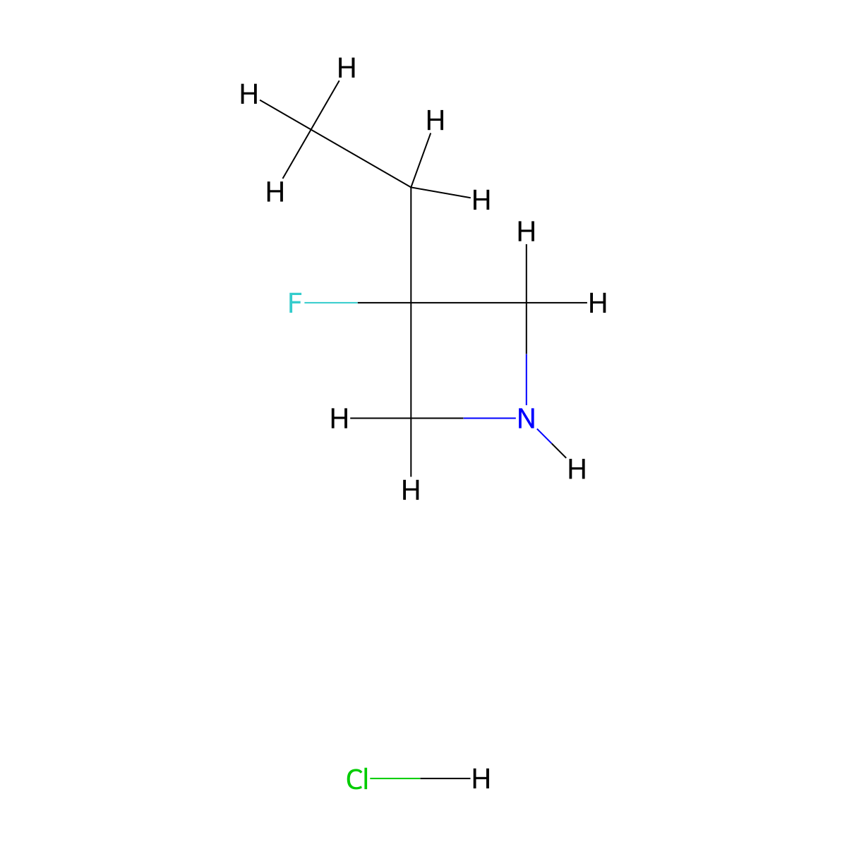 3-Ethyl-3-fluoroazetidine hydrochloride molecular structure, CAS 2098116-40-4