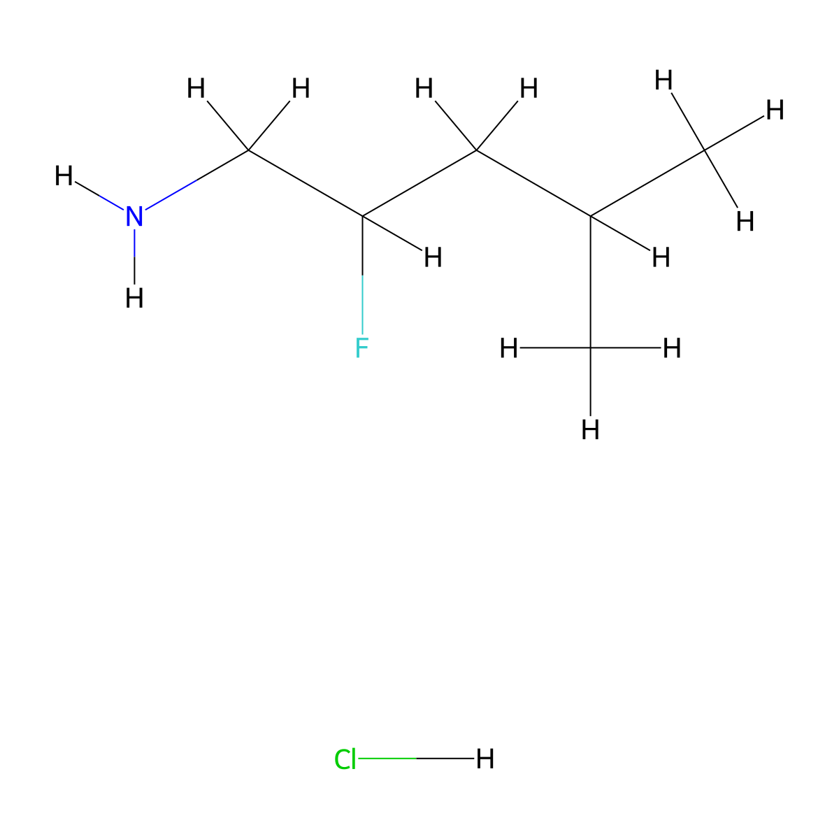 2-Fluoro-4-methylpentan-1-amine hydrochloride molecular structure, CAS 2098116-60-8