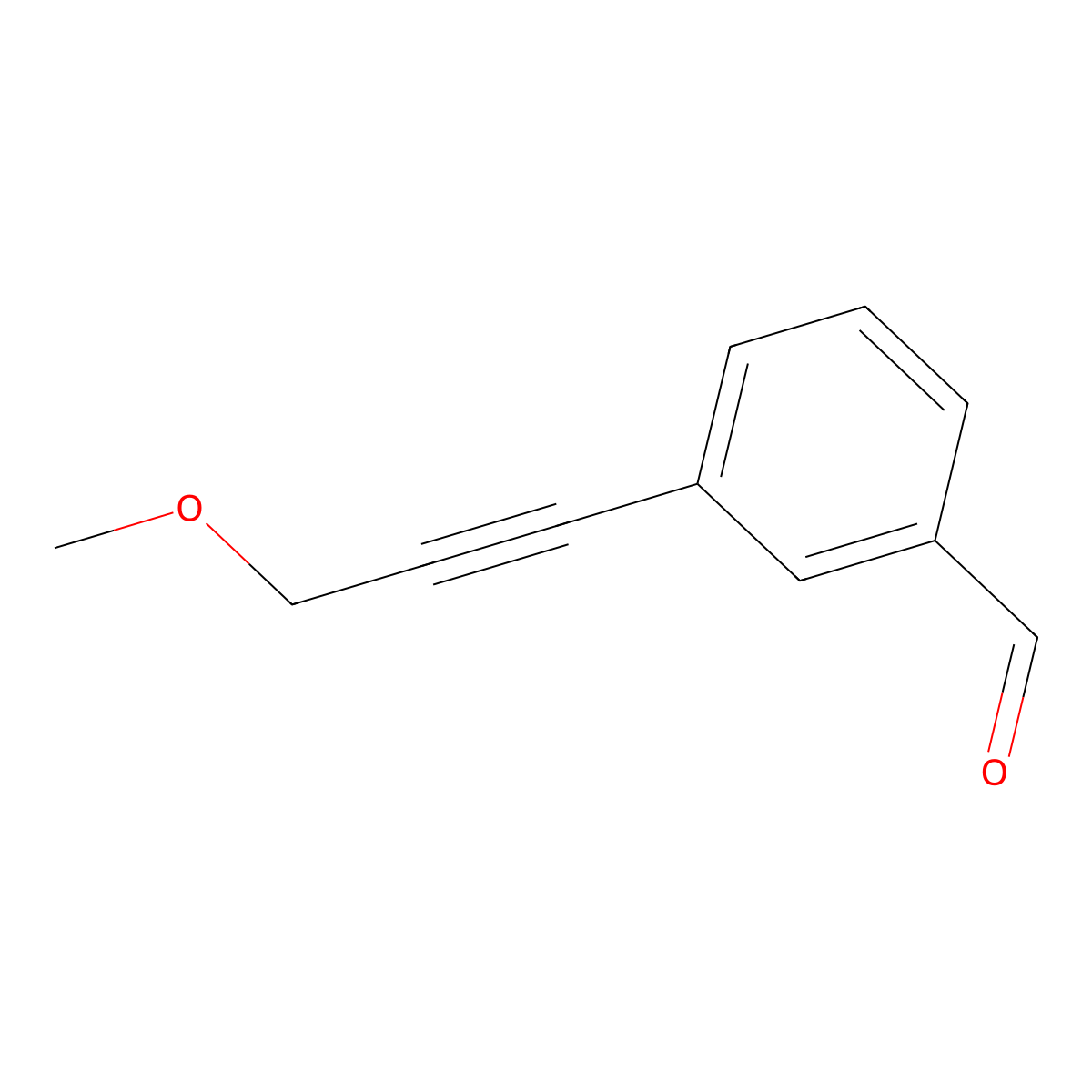 3-(3-Methoxyprop-1-yn-1-yl)benzaldehyde molecular structure, CAS 2098116-90-4