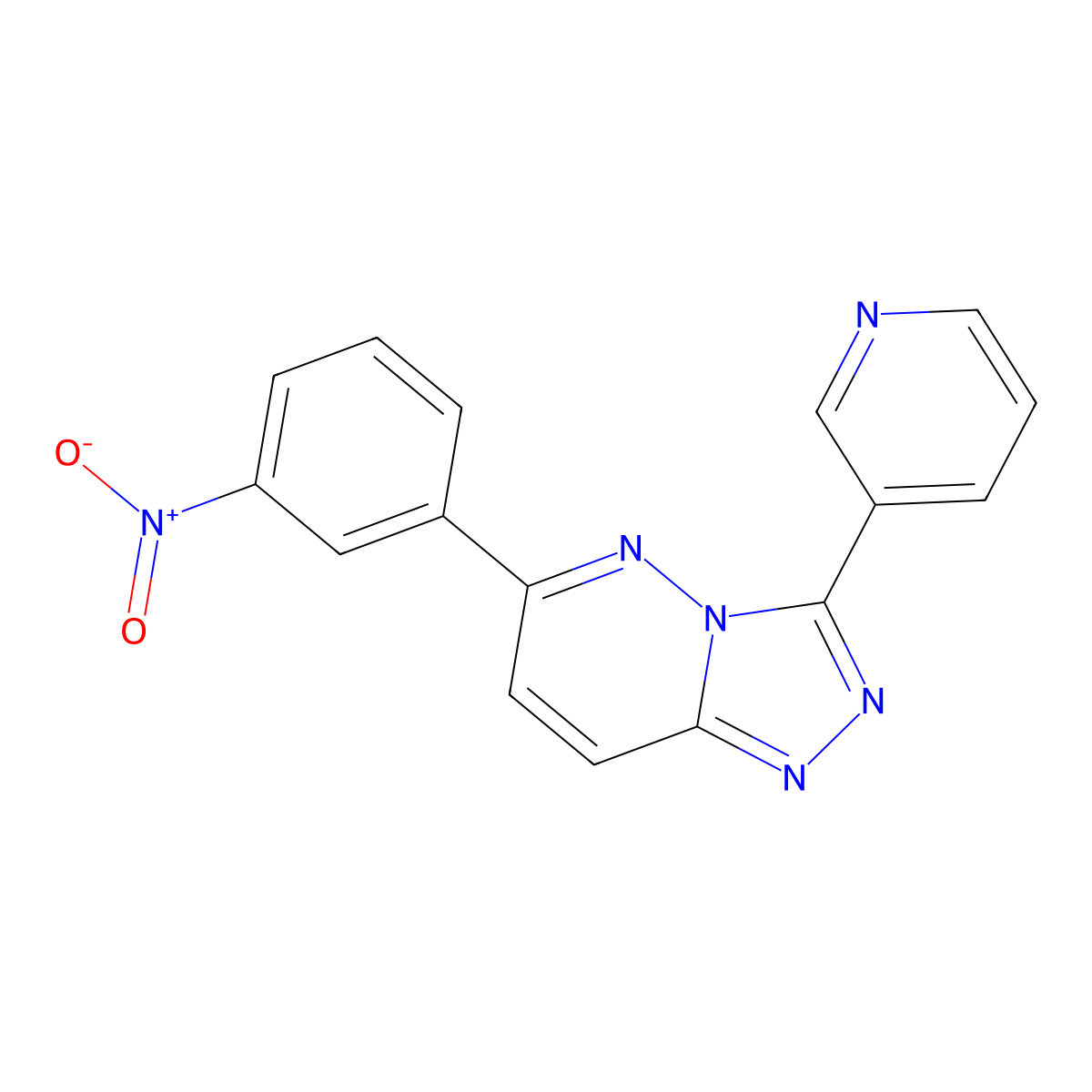 3-[6-(3-Nitrophenyl)-[1,2,4]triazolo[4,3-b]pyridazin-3-yl]pyridine molecular structure, CAS 2098117-38-3