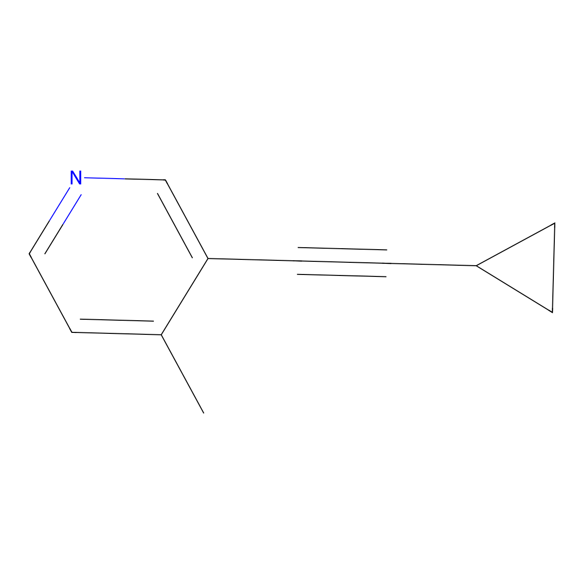 3-(2-Cyclopropylethynyl)-4-methylpyridine molecular structure, CAS 2098119-13-0