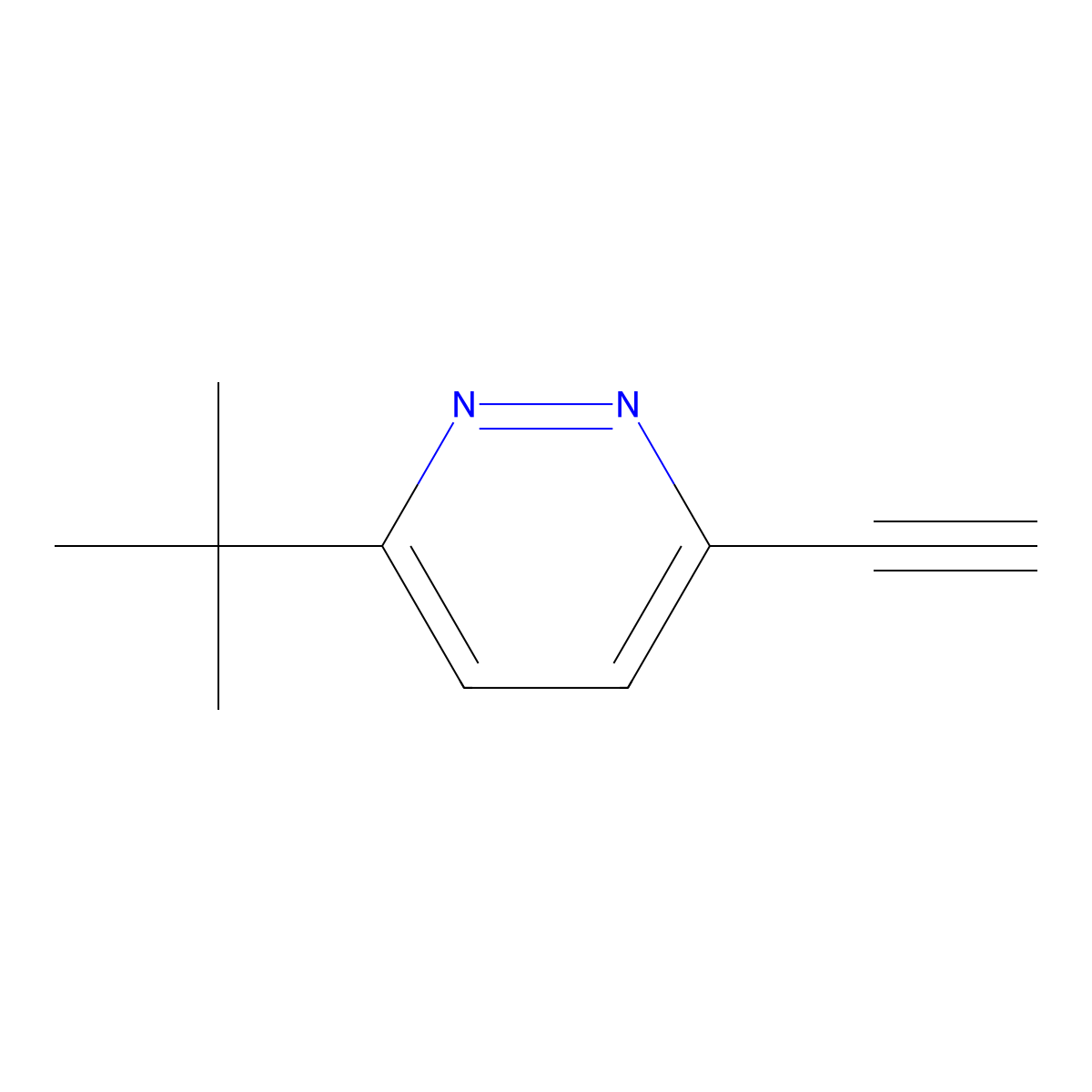3-Tert-butyl-6-ethynylpyridazine molecular structure, CAS 2098119-51-6