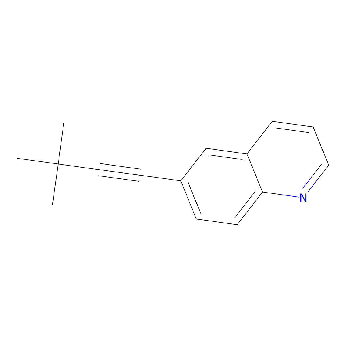 6-(3,3-Dimethyl-1-butyn-1-yl)quinoline molecular structure, CAS 2098120-13-7