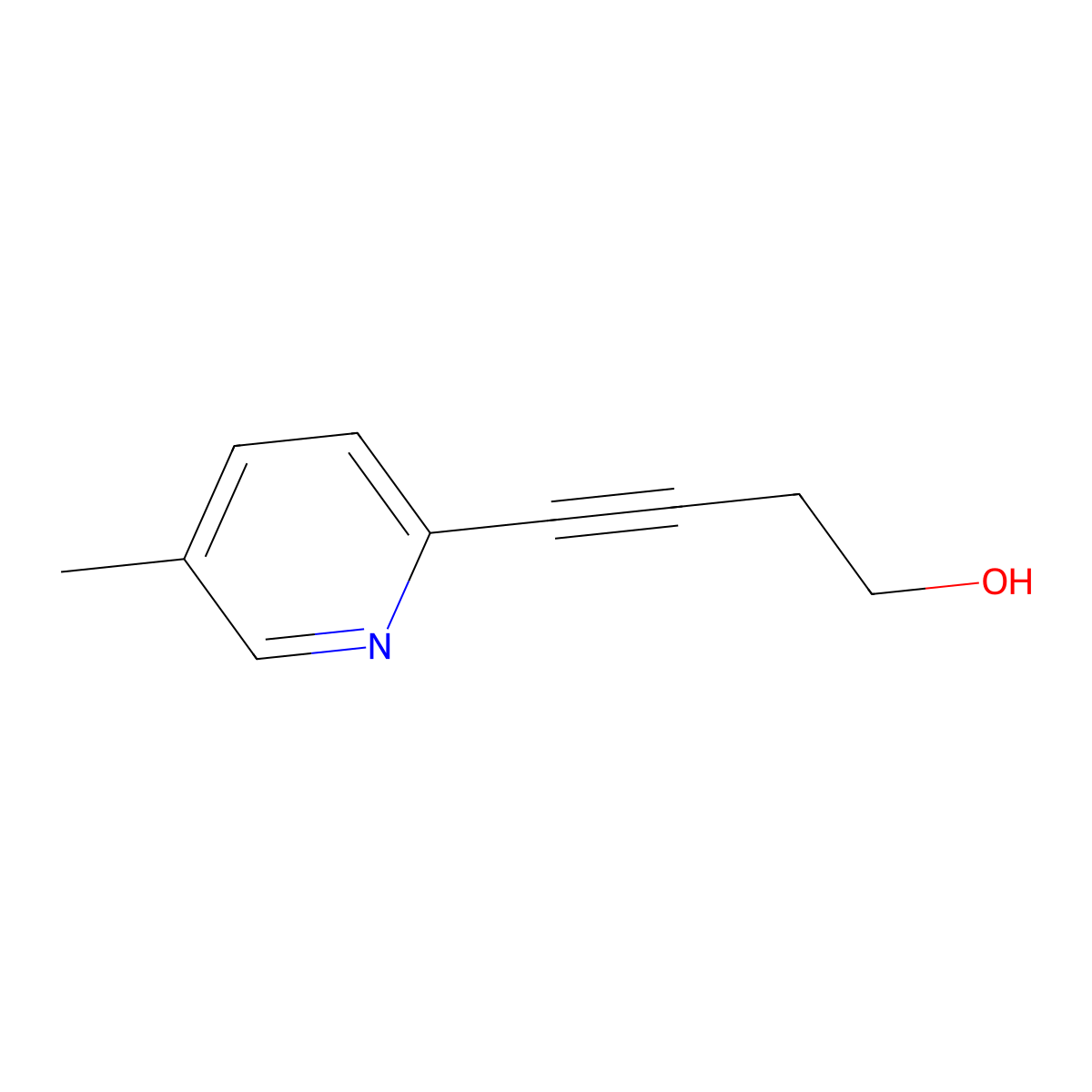 4-(5-Methyl-2-pyridinyl)-3-butyn-1-ol molecular structure, CAS 2098120-20-6