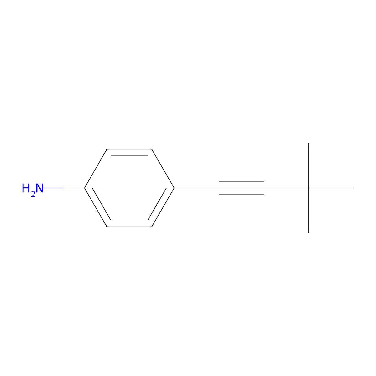 4-(3,3-Dimethylbut-1-yn-1-yl)aniline molecular structure, CAS 2098120-30-8