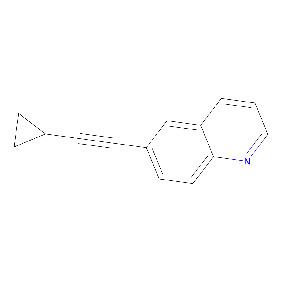 6-(2-Cyclopropylethynyl)quinoline molecular structure, CAS 2098121-67-4