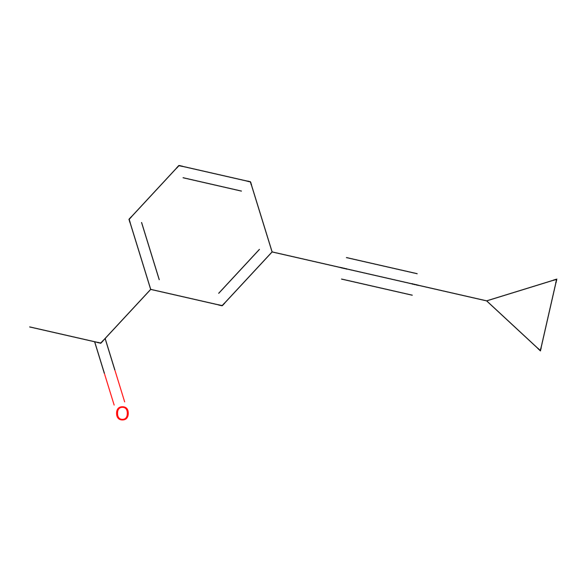 1-[3-(2-Cyclopropylethynyl)phenyl]ethanone molecular structure, CAS 2098121-88-9