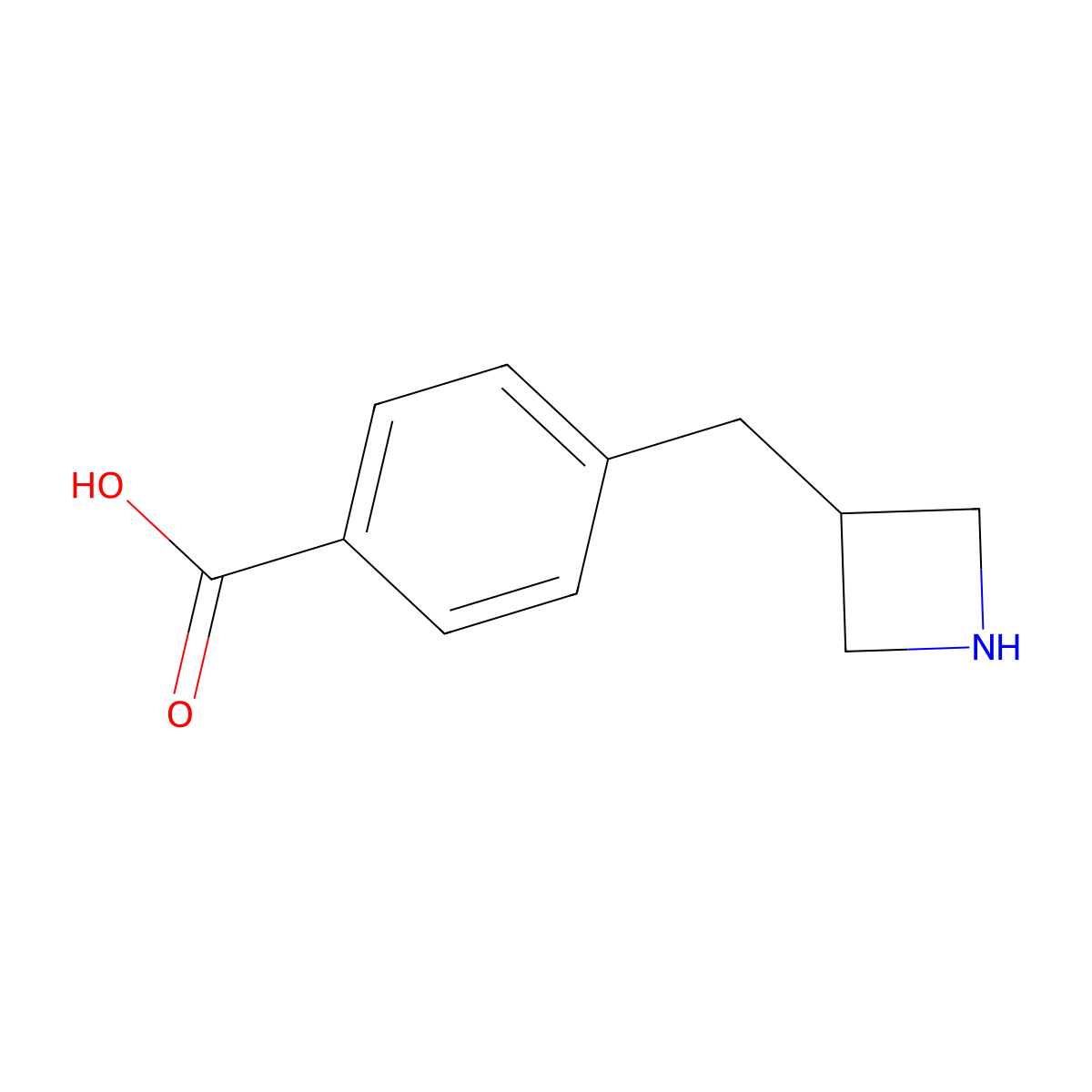 4-[(Azetidin-3-yl)methyl]benzoic acid molecular structure, CAS 2098123-88-5