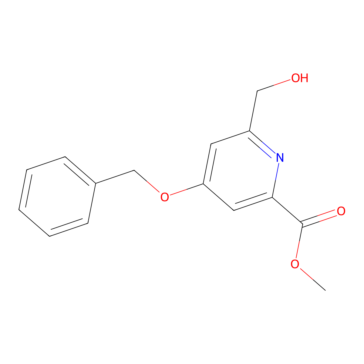 Methyl 4-(benzyloxy)-6-(hydroxymethyl)picolinate molecular structure, CAS 2098124-69-5