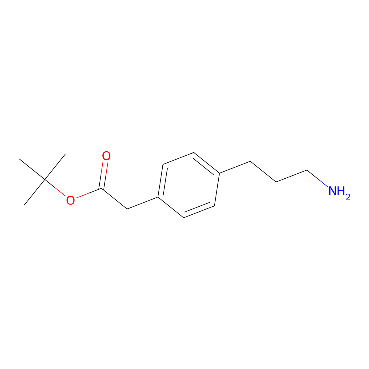 Tert-butyl 2-[4-(3-aminopropyl)phenyl]acetate molecular structure, CAS 2098131-73-6