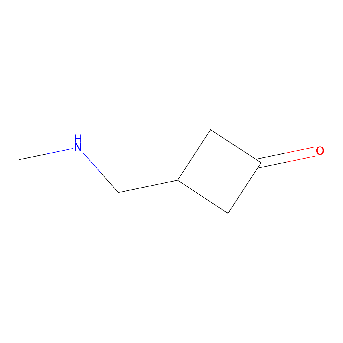 3-[(Methylamino)methyl]cyclobutan-1-one molecular structure, CAS 2098132-01-3
