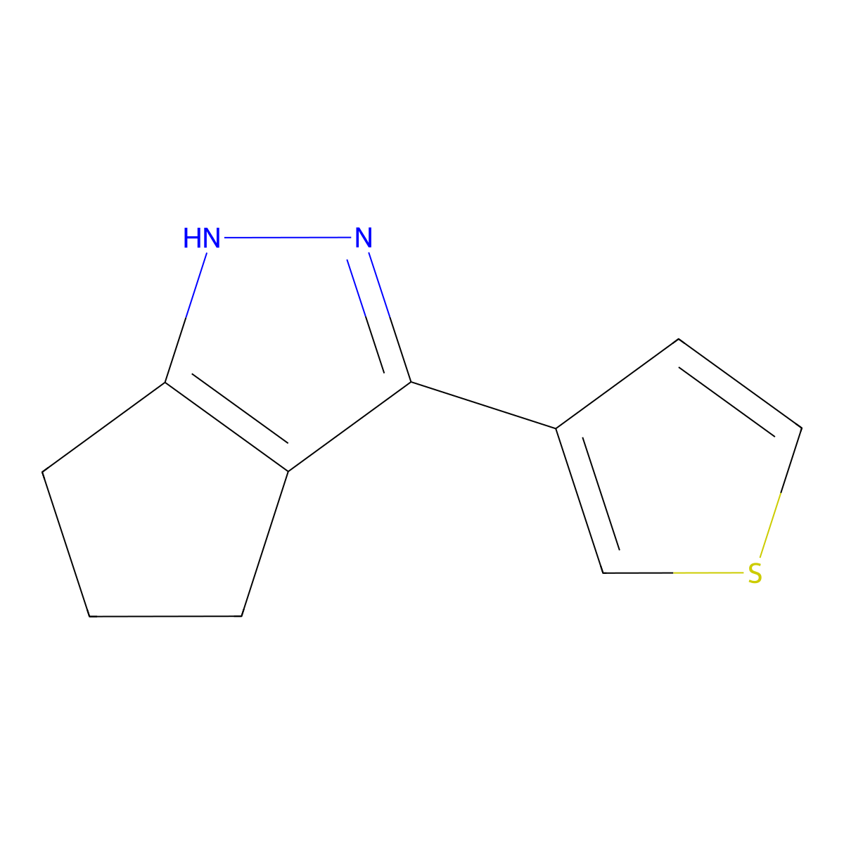 3-(Thiophen-3-yl)-1,4,5,6-tetrahydrocyclopenta[c]pyrazole molecular structure, CAS 2098132-07-9