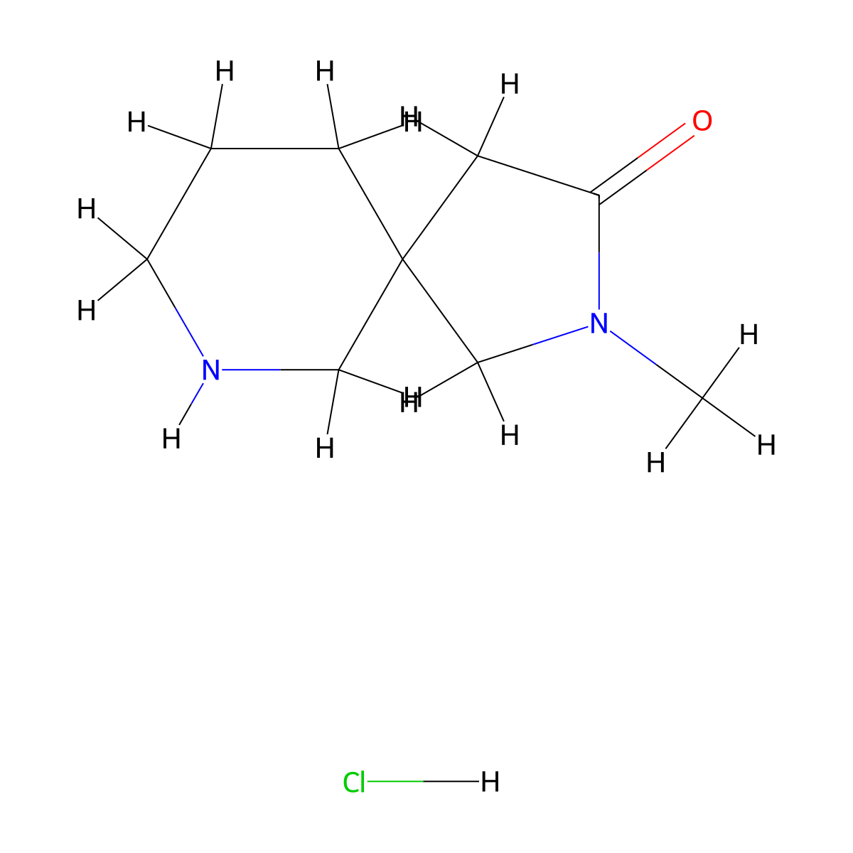2-Methyl-2,7-diazaspiro[4.5]decan-3-one hydrochloride molecular structure, CAS 2098135-20-5