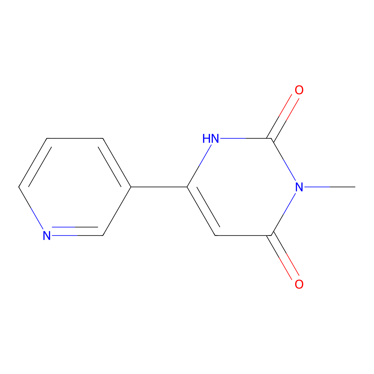 3-Methyl-6-(pyridin-3-yl)-1,2,3,4-tetrahydropyrimidine-2,4-dione molecular structure, CAS 2098141-29-6