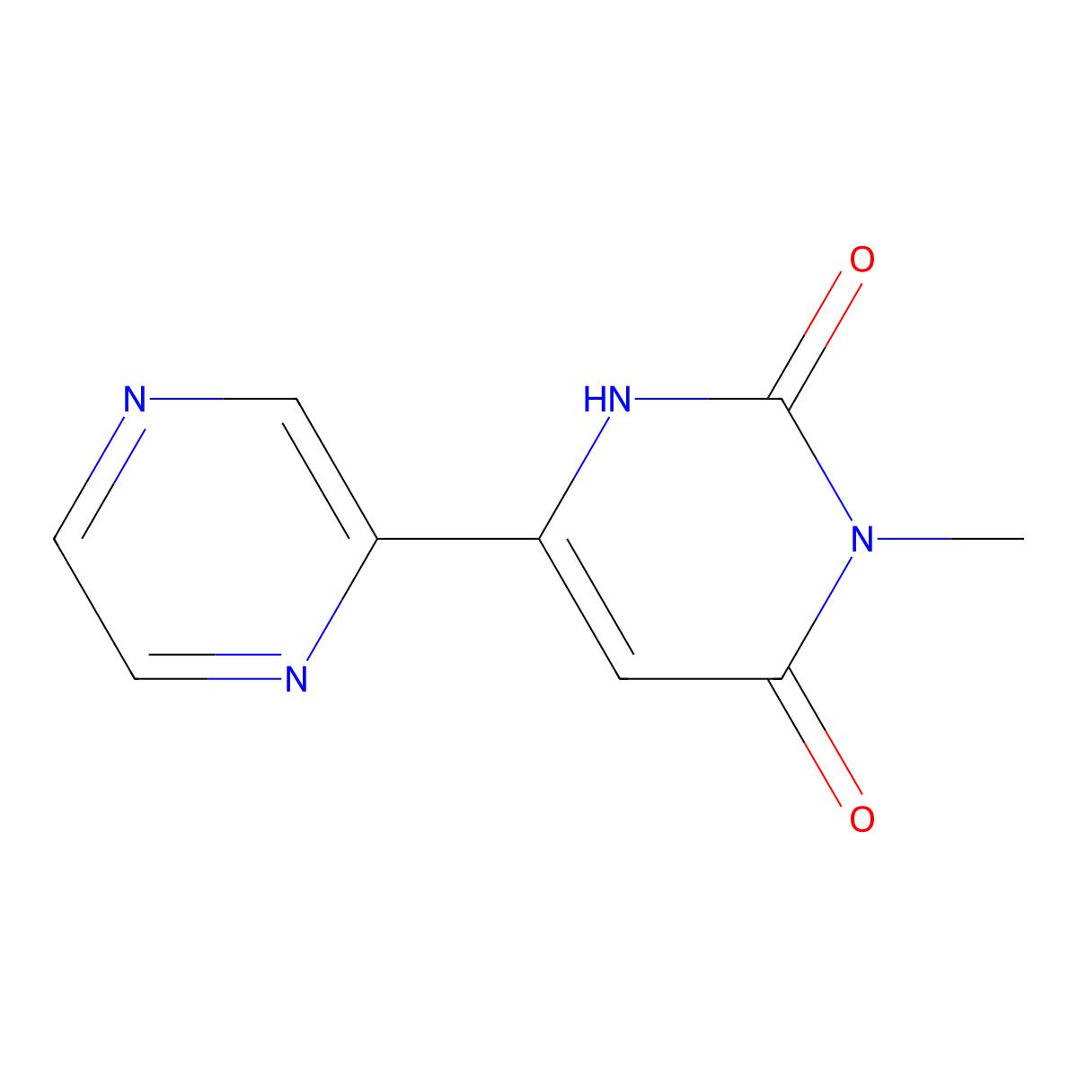 3-Methyl-6-(pyrazin-2-yl)-1,2,3,4-tetrahydropyrimidine-2,4-dione molecular structure, CAS 2098141-63-8