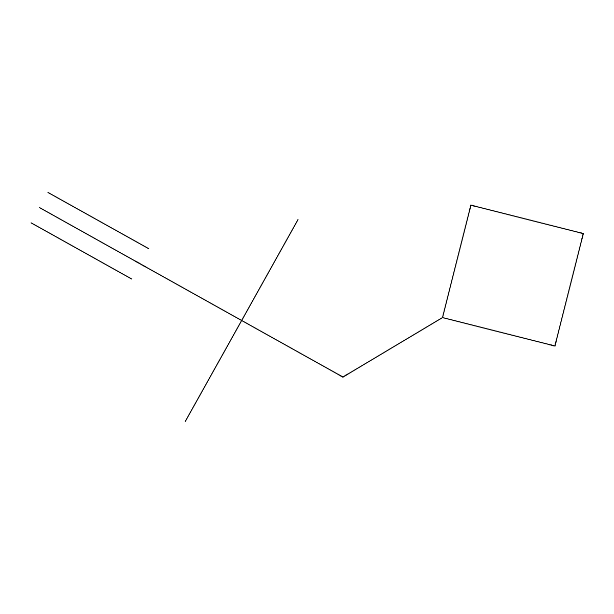 (2,2-Dimethylbut-3-yn-1-yl)cyclobutane molecular structure, CAS 2098142-75-5