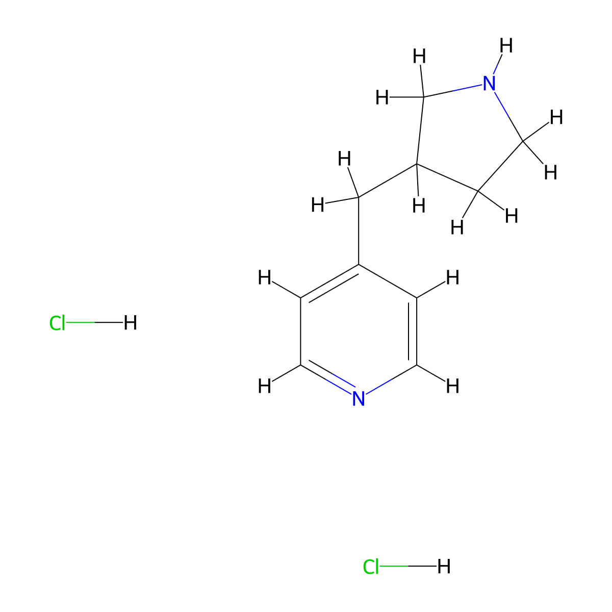 4-(Pyrrolidin-3-ylmethyl)pyridine dihydrochloride molecular structure, CAS 2098144-01-3