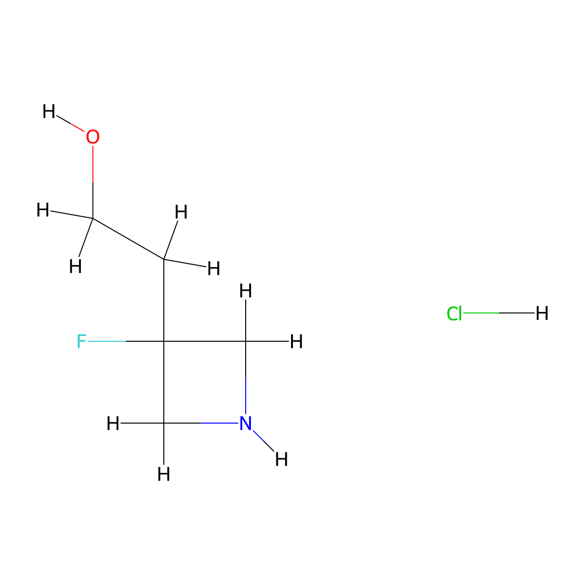 2-(3-Fluoroazetidin-3-yl)ethan-1-ol hydrochloride molecular structure, CAS 2098144-57-9