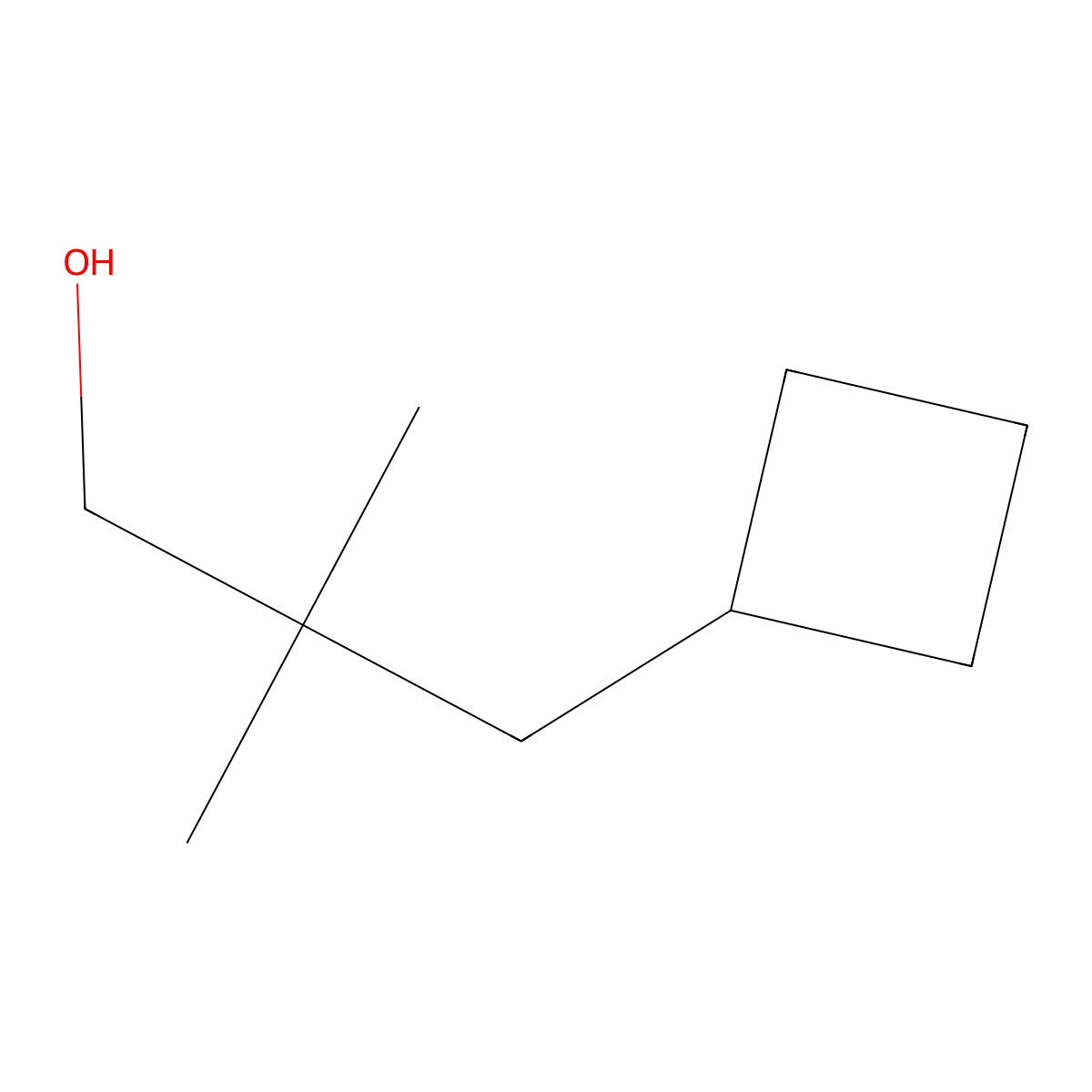 3-Cyclobutyl-2,2-dimethylpropan-1-ol molecular structure, CAS 2098144-61-5