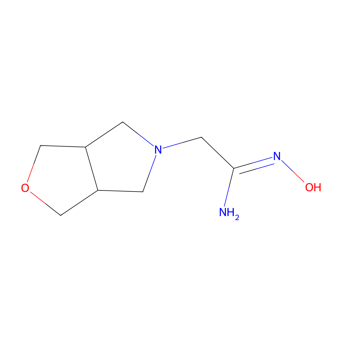 (Z)-N'-hydroxy-2-(tetrahydro-1H-furo[3,4-c]pyrrol-5(3H)-yl)acetimidamide molecular structure, CAS 2098157-32-3
