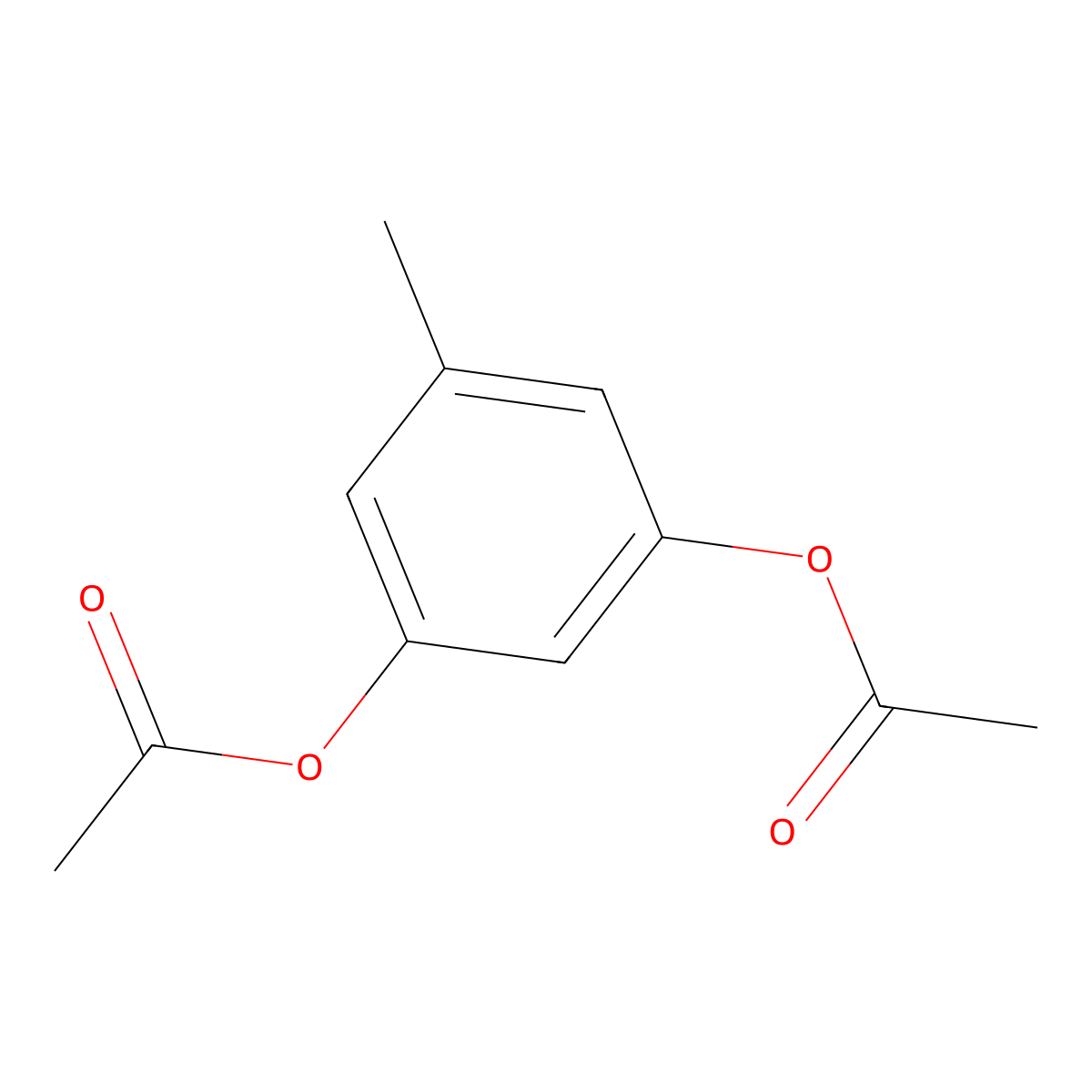 5-Methyl-1,3-phenylene diacetate molecular structure, CAS 20982-28-9