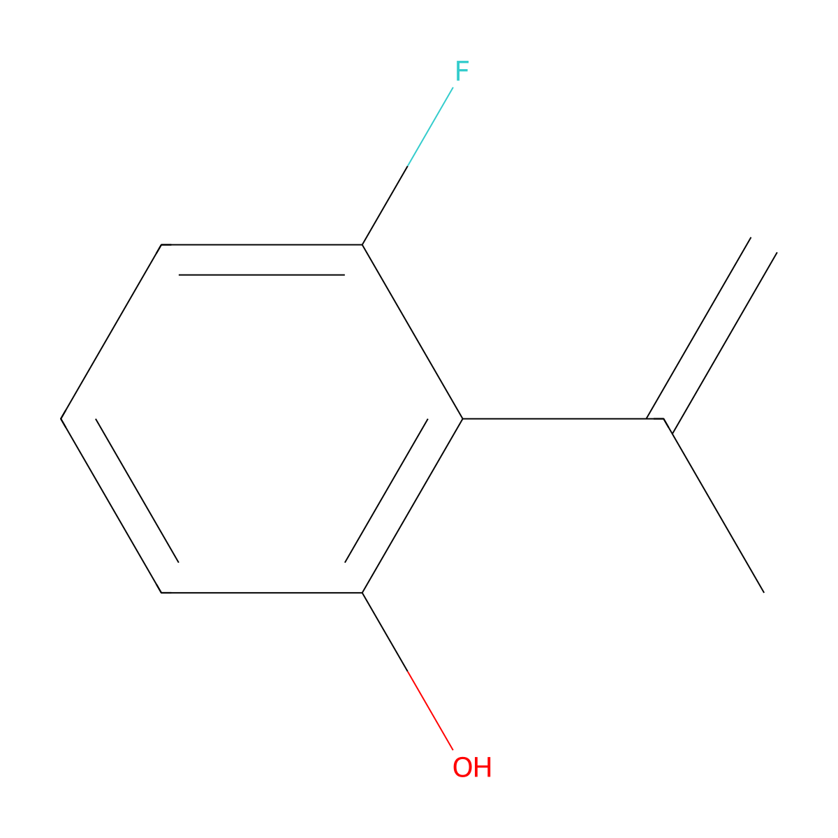 3-Fluoro-2-(prop-1-en-2-yl)phenol molecular structure, CAS 2098215-59-7