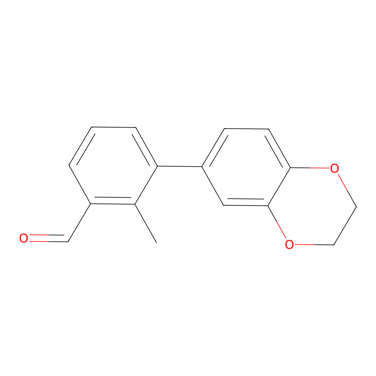 3-(2,3-dihydro-1,4-benzodioxin-6-yl)-2-methylBenzaldehyde molecular structure, CAS 2098241-04-2