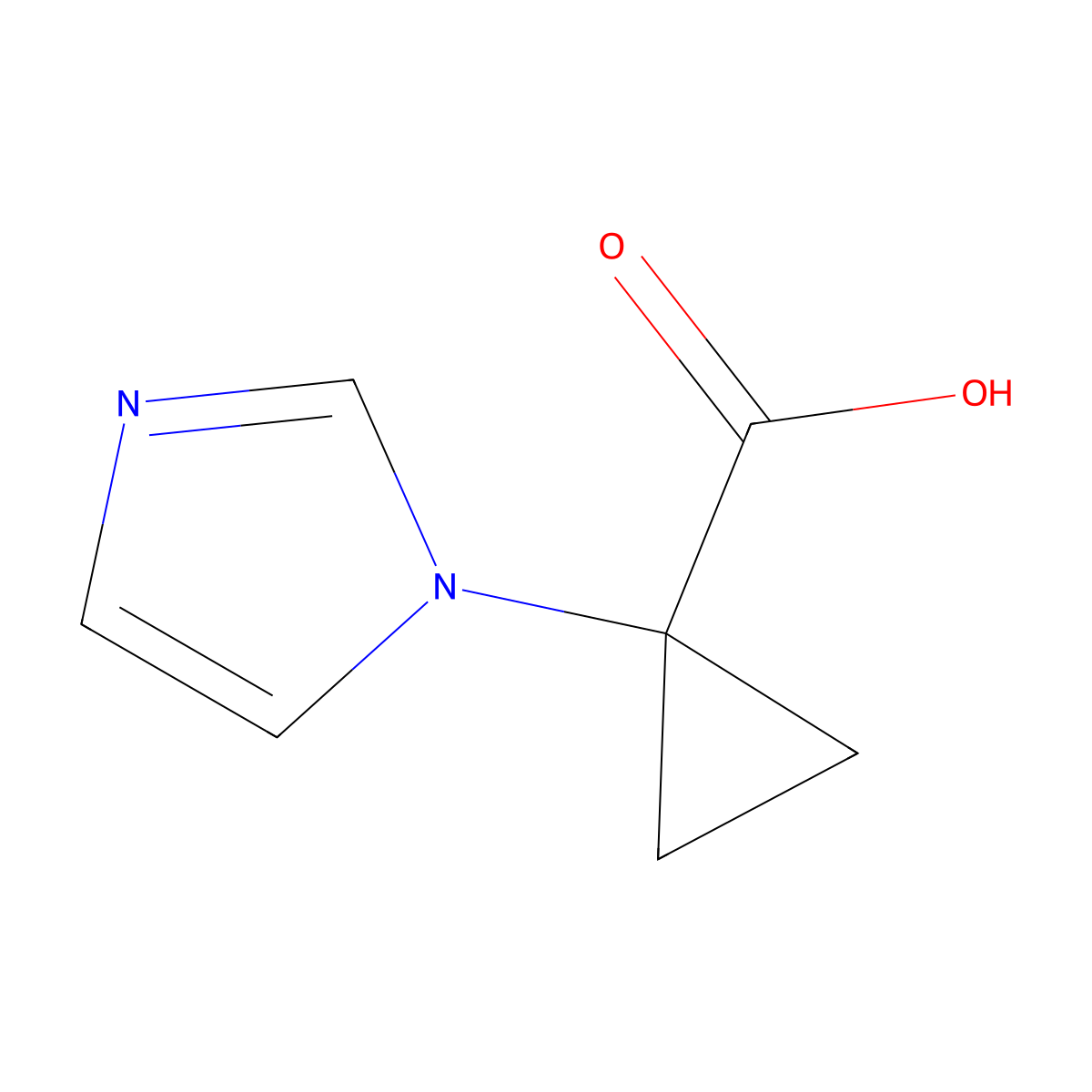 1-(1H-imidazol-1-yl)cyclopropane-1-carboxylic acid molecular structure, CAS 2098250-34-9