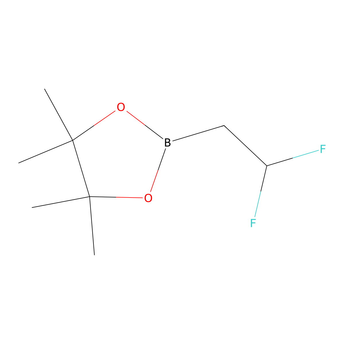 2-(2,2-Difluoro-ethyl)-4,4,5,5-tetramethyl-[1,3,2]dioxaborolane molecular structure, CAS 2098256-49-4