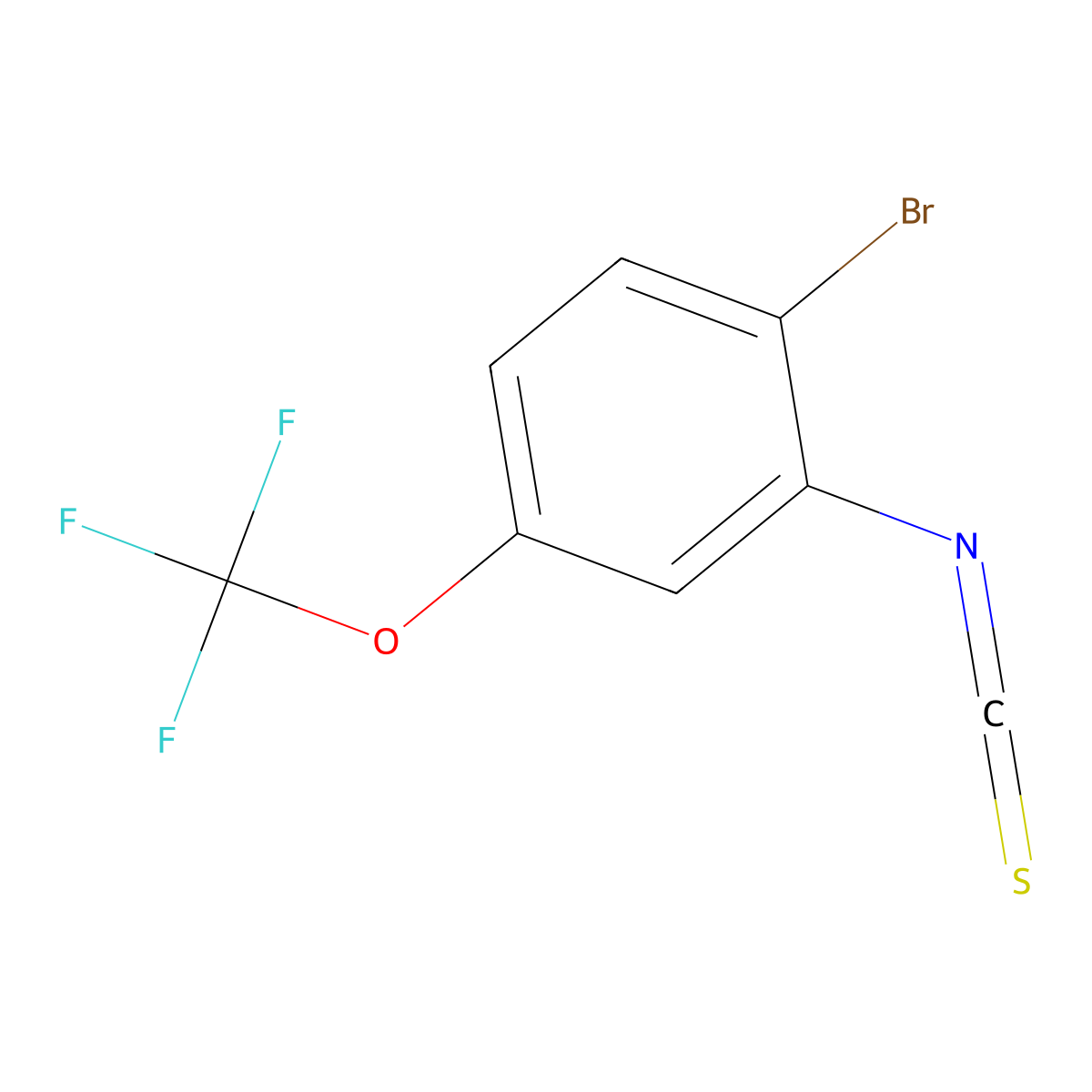 2-Bromo-5-(trifluoromethoxy)phenylisothiocyanate molecular structure, CAS 2098276-18-5