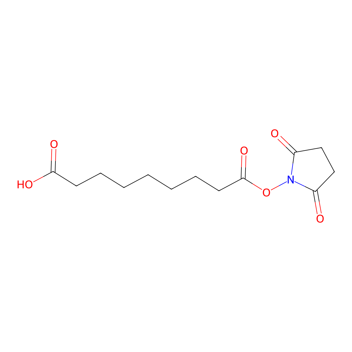 9-((2,5-Dioxopyrrolidin-1-yl)oxy)-9-oxononanoic acid molecular structure, CAS 2098280-28-3
