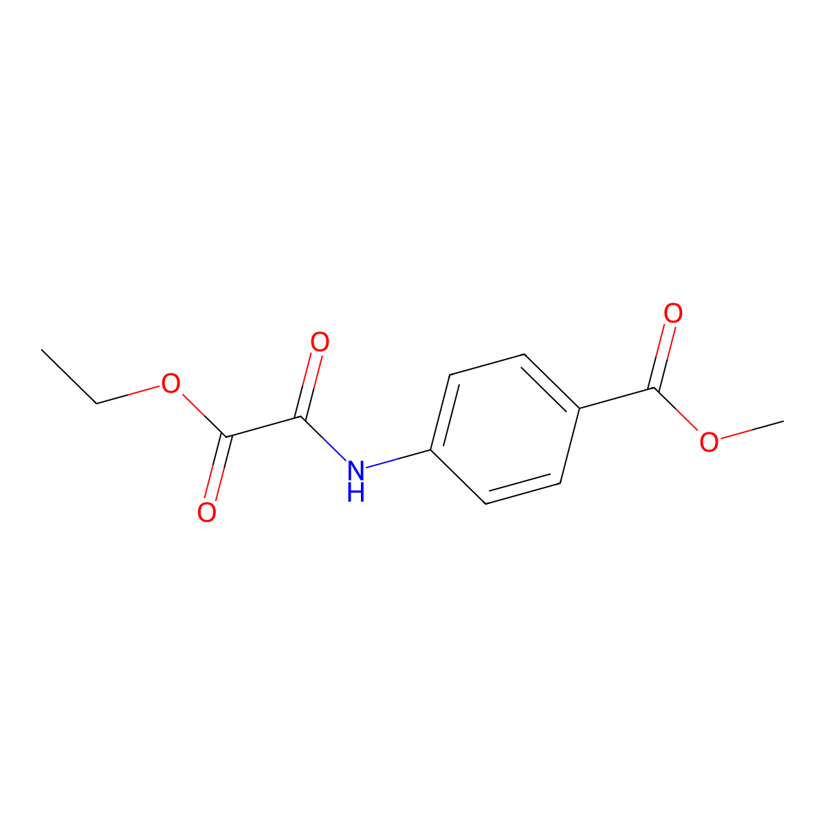 Methyl 4-([ethoxy(oxo)acetyl]amino)benzoate molecular structure, CAS 20983-83-9