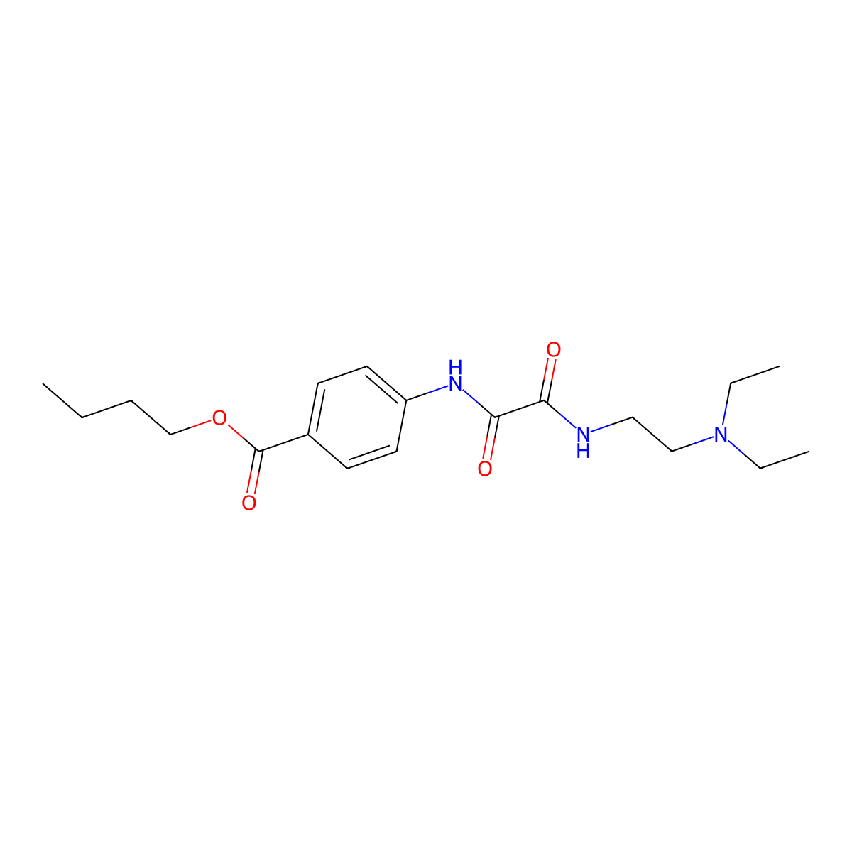 4-[(2-Diethylamino-ethylaminooxalyl)-amino]-benzoic acid butyl ester molecular structure, CAS 20983-96-4