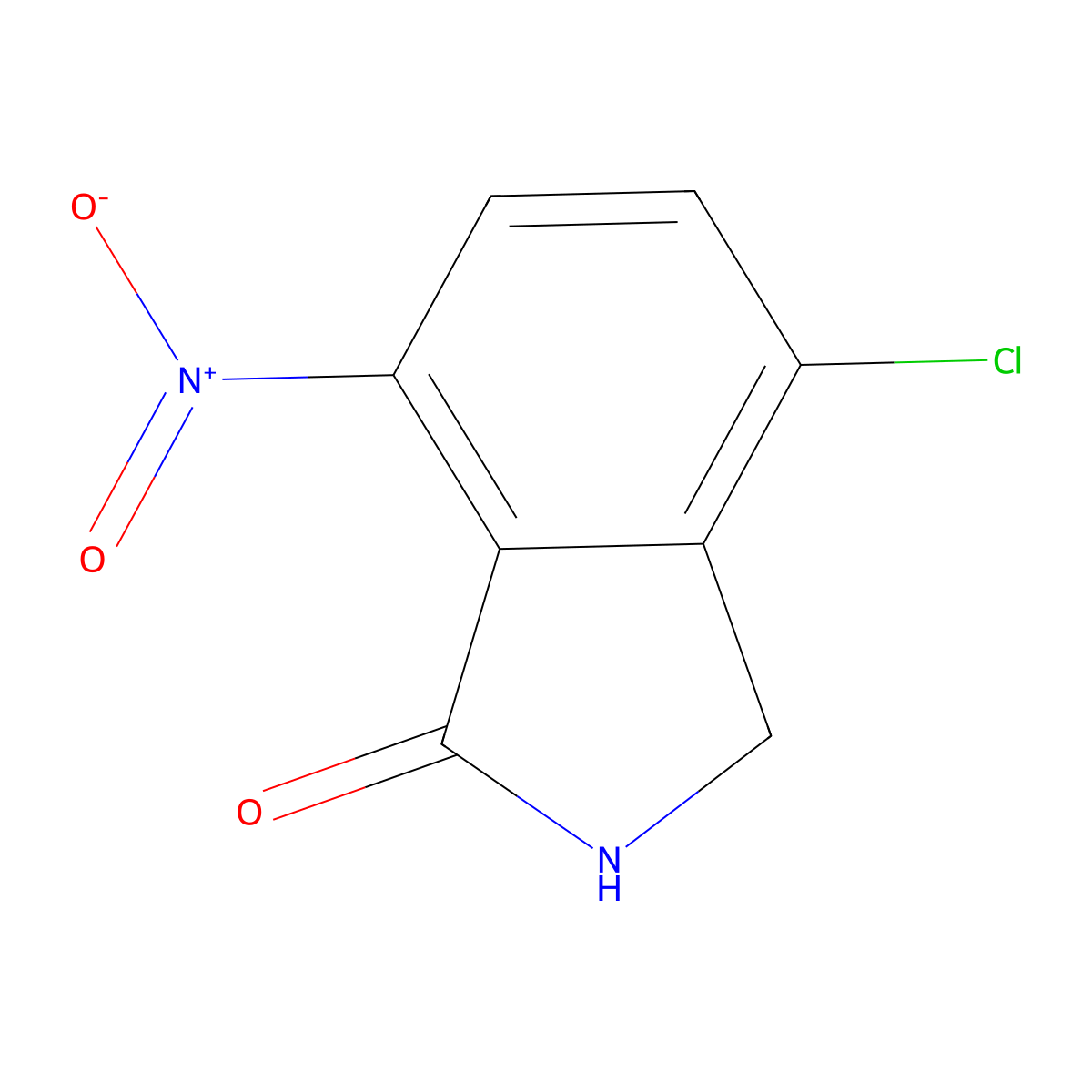 4-Chloro-7-nitroisoindolin-1-one molecular structure, CAS 2098309-98-7