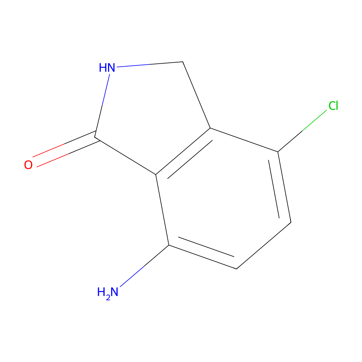 7-amino-4-chloro-2,3-dihydro-1H-isoindol-1-one molecular structure, CAS 2098309-99-8