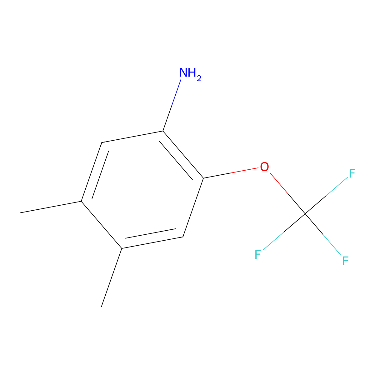 4,5-Dimethyl-2-(trifluoromethoxy)aniline molecular structure, CAS 2098336-21-9