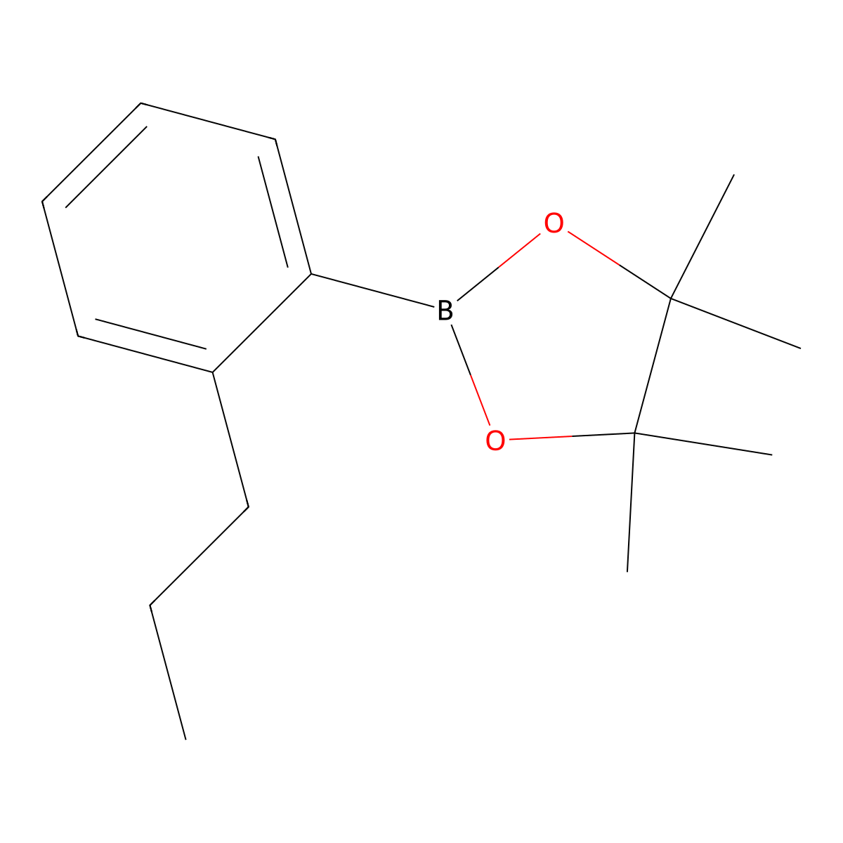 4,4,5,5-Tetramethyl-2-(2-propylphenyl)-1,3,2-dioxaborolane molecular structure, CAS 2098356-55-7