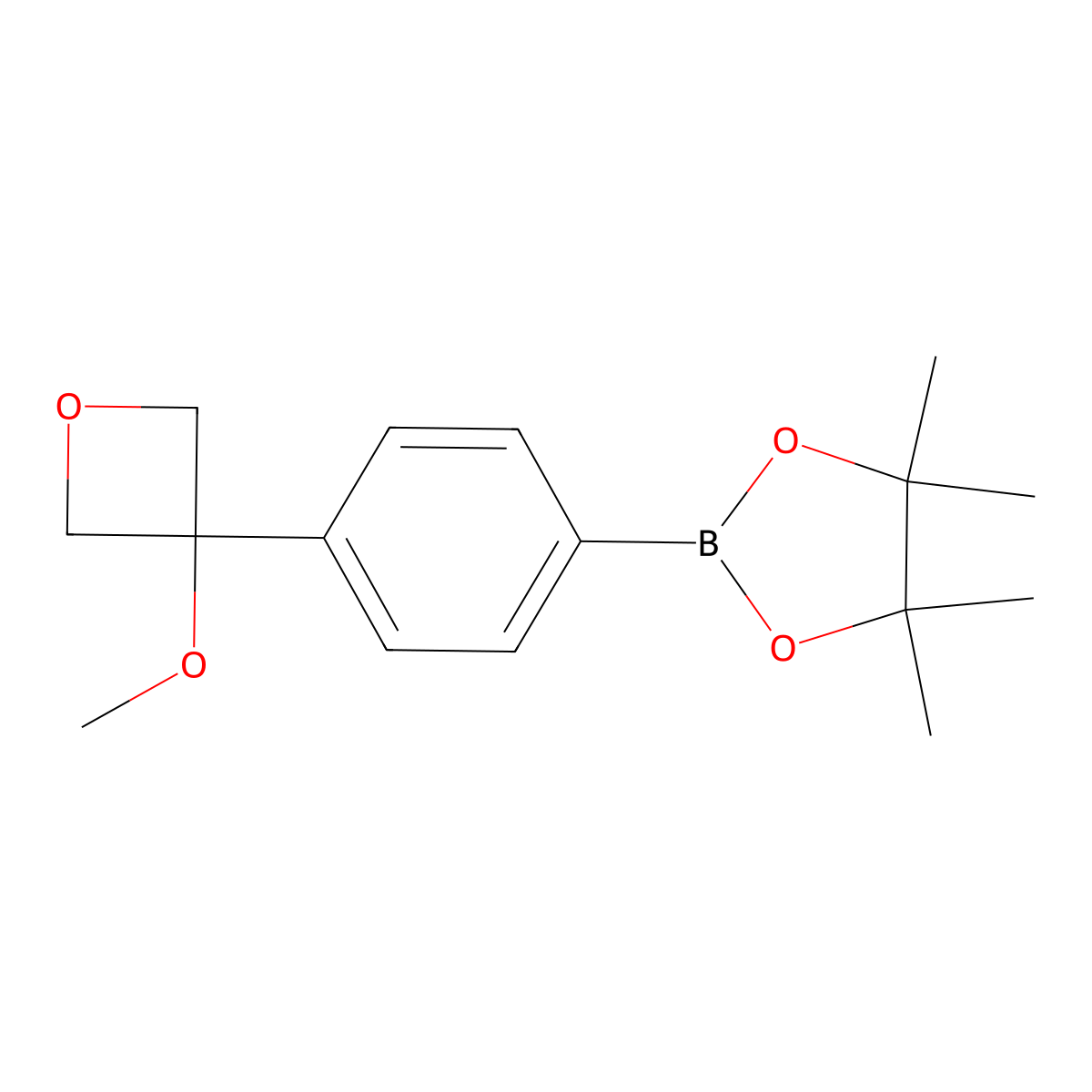 2-(4-(3-Methoxyoxetan-3-yl)phenyl)-4,4,5,5-tetramethyl-1,3,2-dioxaborolane molecular structure, CAS 2098426-34-5