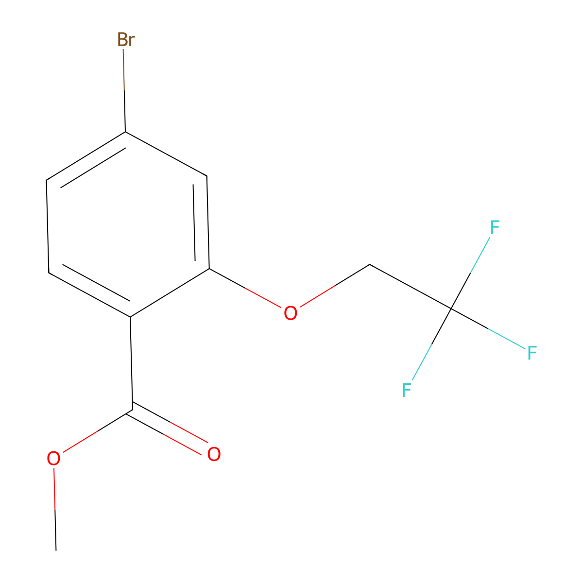 4-Bromo-2-(2,2,2-trifluoroethoxy)-benzoic acid methyl ester molecular structure, CAS 2098426-48-1