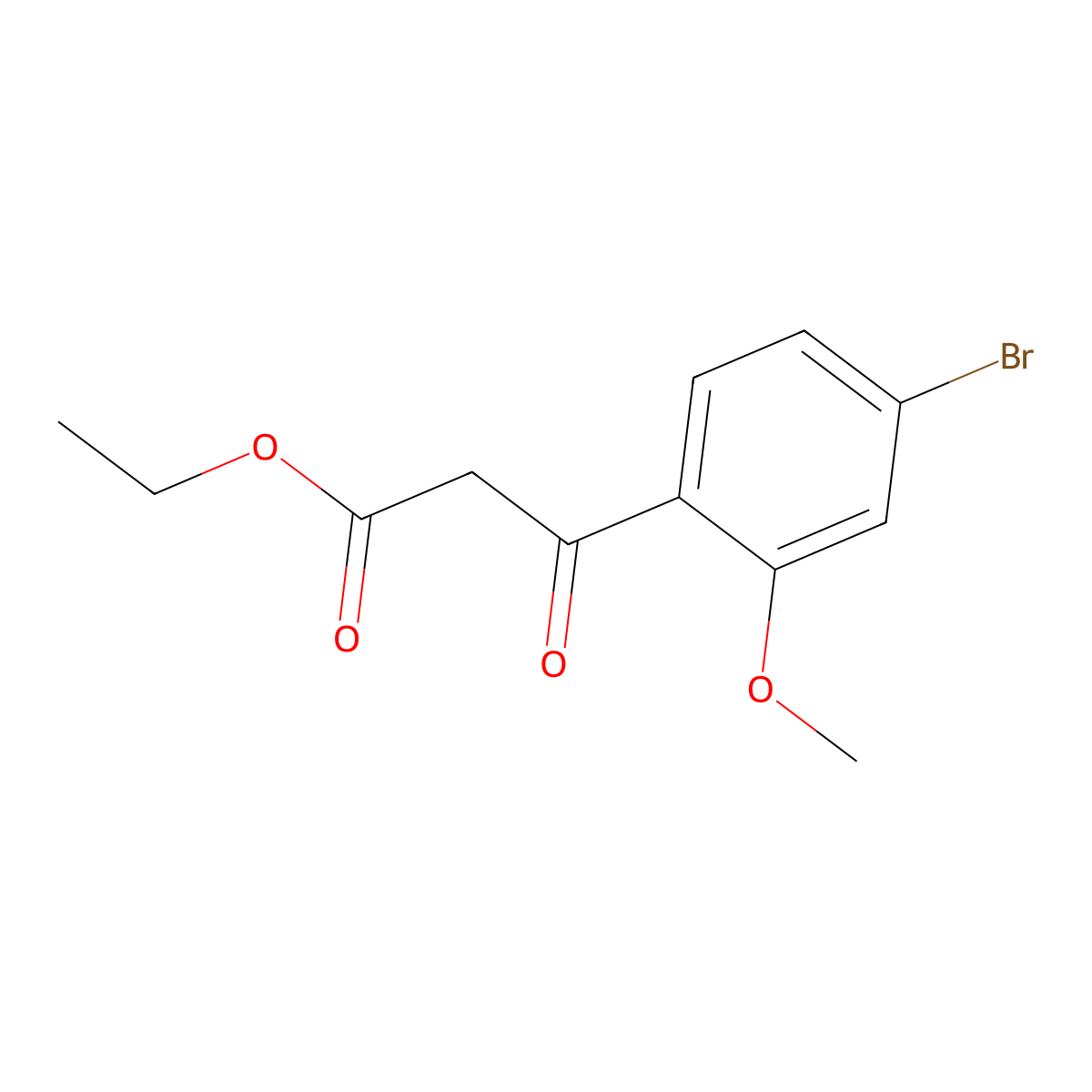 3-(4-Bromo-2-methoxy-phenyl)-3-oxo-propionic acid ethyl ester molecular structure, CAS 2098426-62-9