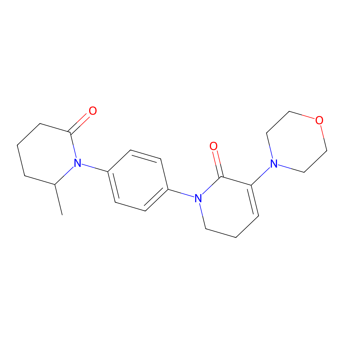 1-(4-(2-Methyl-6-oxopiperidin-1-yl)phenyl)-3-morpholino-5,6-dihydropyridin-2(1H)-one molecular structure, CAS 2098457-93-1